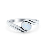 Accent Fashion Bali Design Oval Twisted Band Vintage Wedding Engagement Ring Solid 925 Sterling Silver
