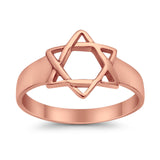 Jewish Star Ring Band 925 Sterling Silver Star of David Judaism