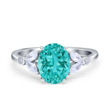 Vintage Style Wedding Ring Marquise Simulated Cubic Zirconia 925 Sterling Silver