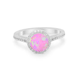 Accent Dazzling Wedding Ring Round Simulated Cubic Zirconia 925 Sterling Silver