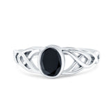 Infinity Twisted Wedding Ring Oval Cut Simulated Cubic Zirconia 925 Sterling Silver