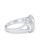 Infinity Double Heart Promise Ring Simulated Cubic Zirconia 925 Sterling Silver