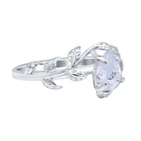 14K Gold Pear Teardrop Vintage Style Cubic Zirconia Engagement Ring