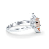 14K Gold 1.5ct Teardrop Art Deco Pear 9mmx6mm G SI Diamond Engagement Wedding Ring