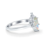 14K Gold 1.5ct Teardrop Art Deco Pear 9mmx6mm G SI Diamond Engagement Wedding Ring