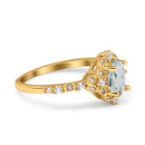 14K Gold Oval 0.95ct G SI Vintage Diamond Engagement Ring Size 6.5