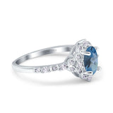 14K Gold Oval 0.95ct G SI Vintage Diamond Engagement Ring Size 6.5