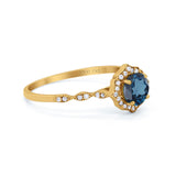 14K Gold 0.99ct Round Petite Dainty 6mm G SI Diamond Engagement Wedding Ring