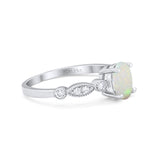 14K Gold 1.4ct Oval Vintage Style 8mmx6mm G SI Diamond Engagement Wedding Ring