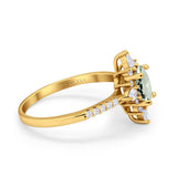 14K Gold 1.54ct Vintage Oval 8mmx6mm G SI Diamond Engagement Wedding Ring