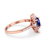 14K Gold 1.54ct Vintage Oval 8mmx6mm G SI Diamond Engagement Wedding Ring