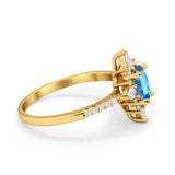 14K Gold 1.54ct Vintage Oval 8mmx6mm G SI Diamond Engagement Wedding Ring