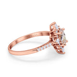 14K Gold 1.54ct Vintage Oval 8mmx6mm G SI Diamond Engagement Wedding Ring