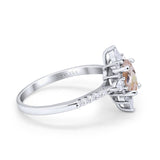 14K Gold 1.54ct Vintage Oval 8mmx6mm G SI Diamond Engagement Wedding Ring