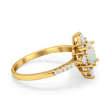 14K Gold 1.54ct Vintage Oval 8mmx6mm G SI Diamond Engagement Wedding Ring