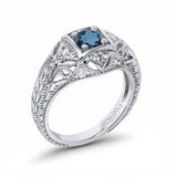 14K Gold 0.15ct Round Antique Style 5mm G SI Diamond Engagement Wedding Ring