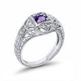14K Gold 0.15ct Round Antique Style 5mm G SI Diamond Engagement Wedding Ring