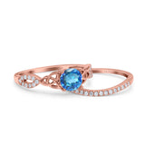 14K Gold 1.05ct Round 6mm G SI Diamond Engagement Bridal Wedding Ring