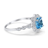 14K Gold 2.31ct Cushion 8mm Halo G SI Diamond Engagement Wedding Ring