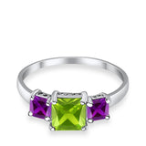Halo Art Deco Wedding Ring Round Simulated Cubic Zirconia 925 Sterling Silver