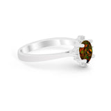 Halo Floral Art Deco Wedding Engagement Ring Round CZ 925 Sterling Silver