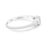 Petite Dainty Fashion Thumb Ring Simulated Cubic Zirconia 925 Sterling Silver