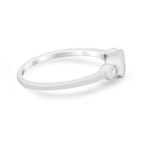 Petite Dainty Fashion Thumb Ring Simulated Cubic Zirconia 925 Sterling Silver