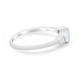 Petite Dainty Fashion Thumb Ring Simulated Cubic Zirconia 925 Sterling Silver