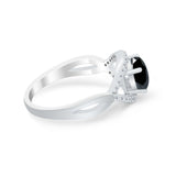 Infinity Shank Wedding Ring Simulated Cubic Zirconia 925 Sterling Silver