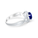 Infinity Shank Wedding Ring Simulated Cubic Zirconia 925 Sterling Silver