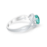 Infinity Shank Wedding Ring Simulated Cubic Zirconia 925 Sterling Silver