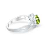 Infinity Shank Wedding Ring Simulated Cubic Zirconia 925 Sterling Silver
