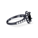 Solitaire Accent Wedding Ring Simulated Cubic Zirconia 925 Sterling Silver