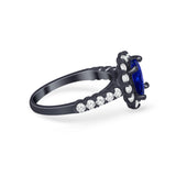 Solitaire Accent Wedding Ring Simulated Cubic Zirconia 925 Sterling Silver