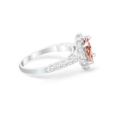 Solitaire Accent Wedding Ring Simulated Cubic Zirconia 925 Sterling Silver