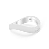 Curved Thumb Half Eternity Rings Round 925 Sterling Silver