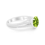 Vintage Style Round Simulated Cubic Zirconia Engagement Ring 925 Sterling Silver