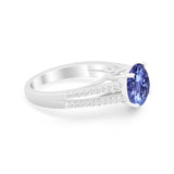 Vintage Style Round Simulated Cubic Zirconia Engagement Ring 925 Sterling Silver