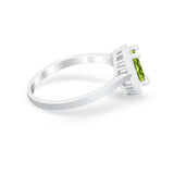 Solitaire Wedding Ring Pear Simulated Cubic Zirconia 925 Sterling Silver