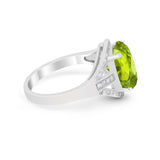 Art Deco Engagement Bridal Ring Simulated Cubic Zirconia 925 Sterling Silver BA1059