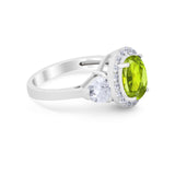 Three Stone Engagement Ring Simulated Cubic Zirconia 925 Sterling Silver BA1067