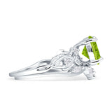 Two Piece Pear Teardrop Bridal Ring Cubic Zirconia 925 Sterling Silver