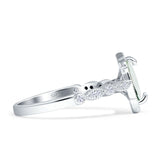 Art Deco Engagement Ring Halo Marquise Natural Green Amethyst Prasiolite 925 Sterling Silver