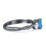 Infinity Round Three Stone Ring Cubic Zirconia 925 Sterling Silver