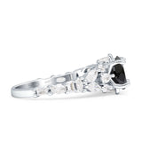 Vintage Style Round Engagement Ring Cubic Zirconia 925 Sterling Silver