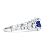 Vintage Style Round Engagement Ring Cubic Zirconia 925 Sterling Silver