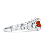 Vintage Style Round Engagement Ring Cubic Zirconia 925 Sterling Silver