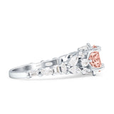 Vintage Style Round Engagement Ring Cubic Zirconia 925 Sterling Silver