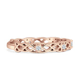 Celtic Style Intertwisted Trinity Wedding Band Solid 925 Sterling Silver