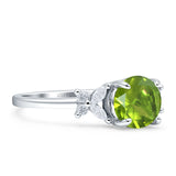 Art Deco Round Butterfly Ring Cubic Zirconia 925 Sterling Silver